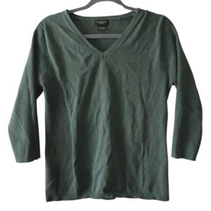 Eddie Bauer Women's Khaki Ribbed Longsleeve Top
